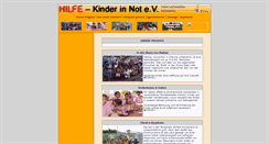 Desktop Screenshot of hilfe-kinder-in-not.org